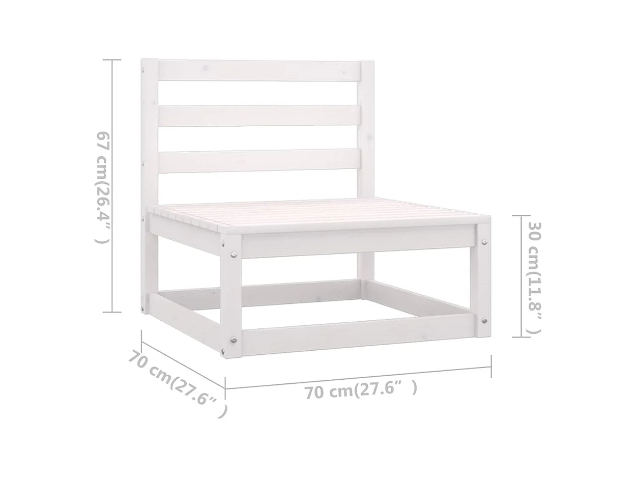 Salon de jardin 7 pcs avec coussins Bois de pin massif