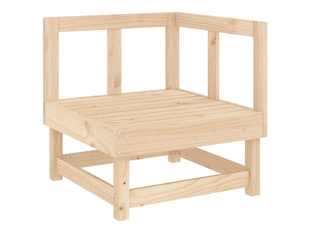 Salon de jardin 3 pcs bois massif de pin
