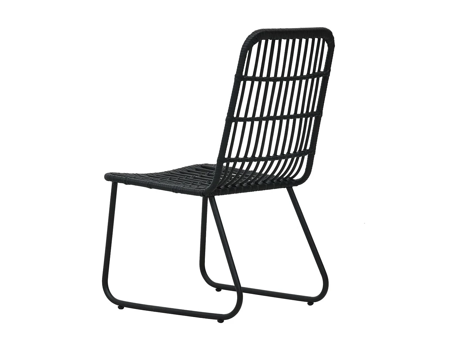 Ensemble à manger d'extérieur 3 pcs résine tressée et verre