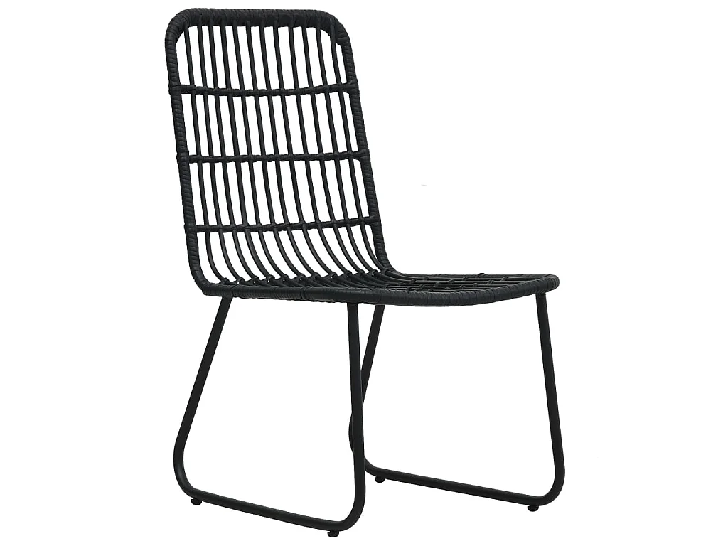 Juego de comedor para jardín 3 piezas ratán sintético y vidrio