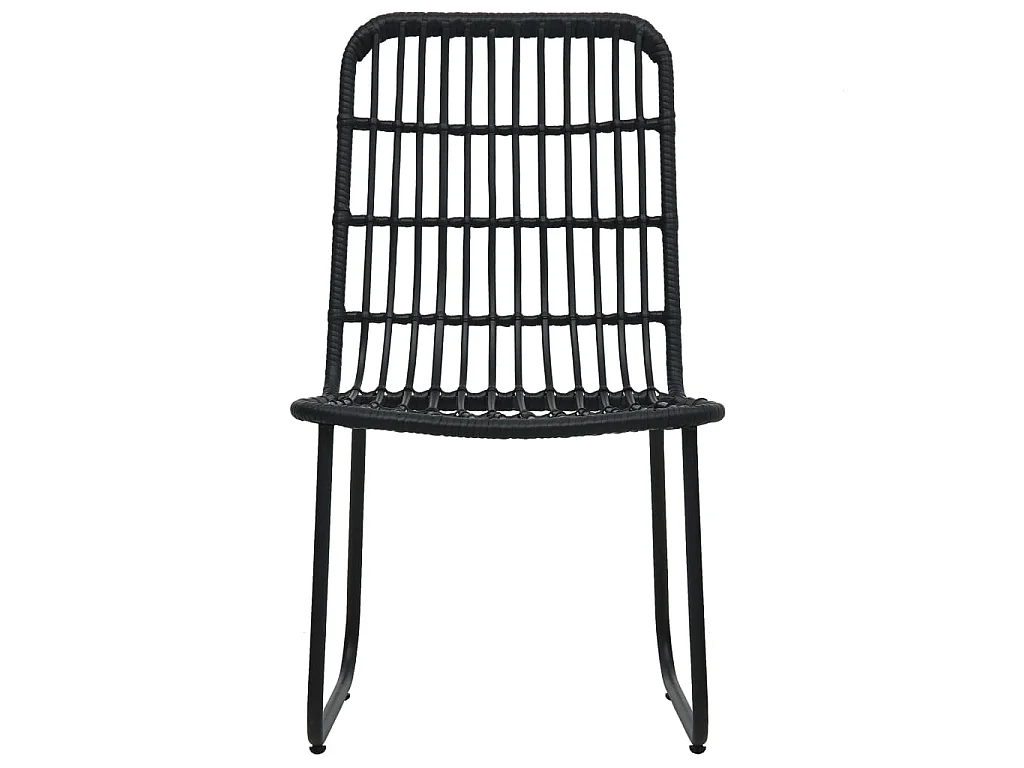 Juego de comedor para jardín 3 piezas ratán sintético y vidrio