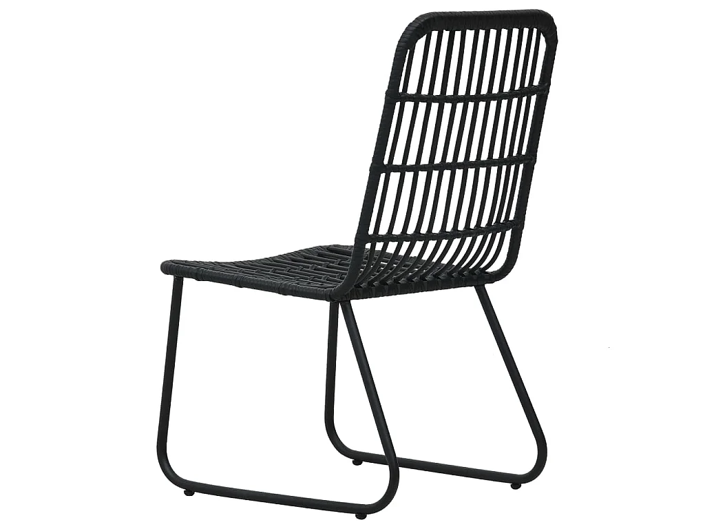 Juego de comedor para jardín 3 piezas ratán sintético y vidrio