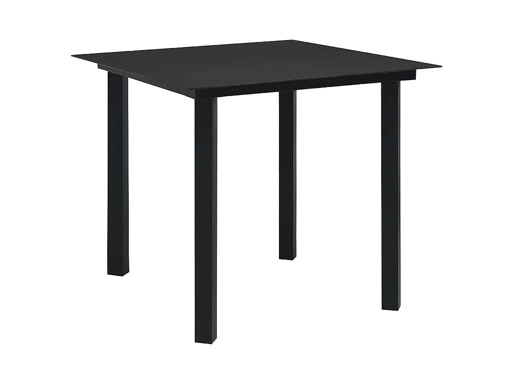 Ensemble à manger d'extérieur 3 pcs résine tressée et verre