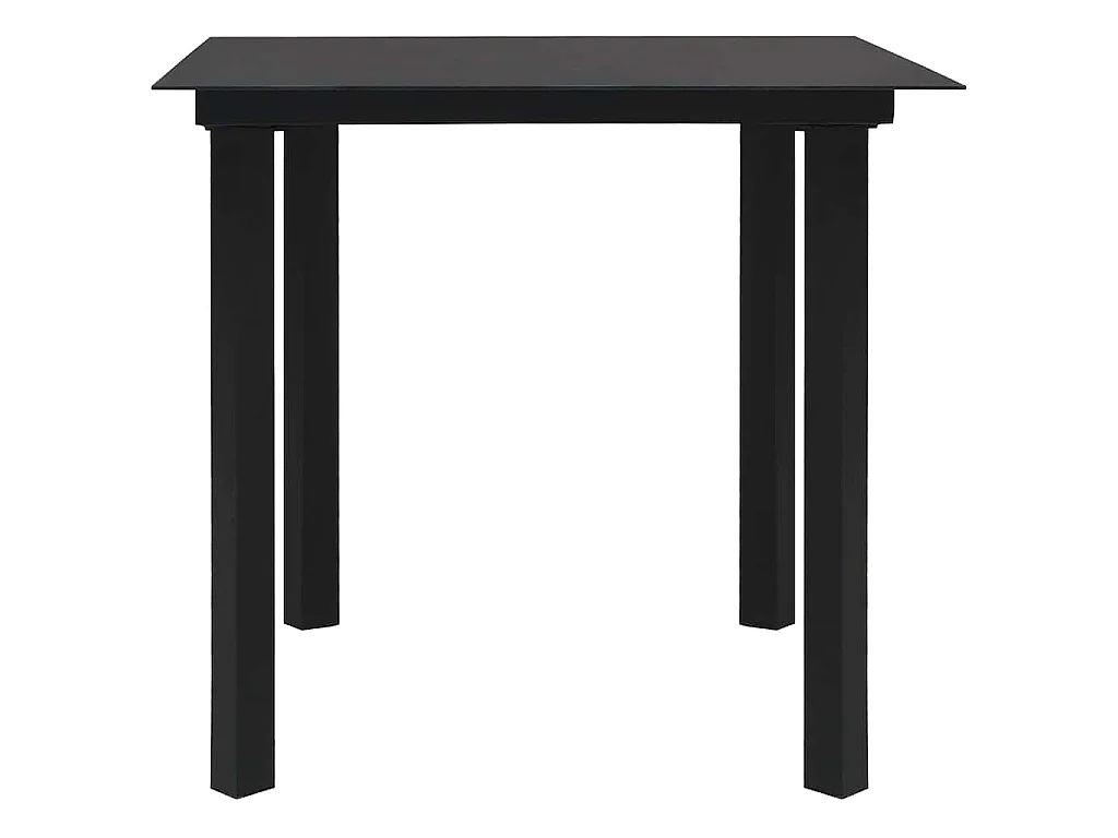 Ensemble à manger d'extérieur 3 pcs résine tressée et verre