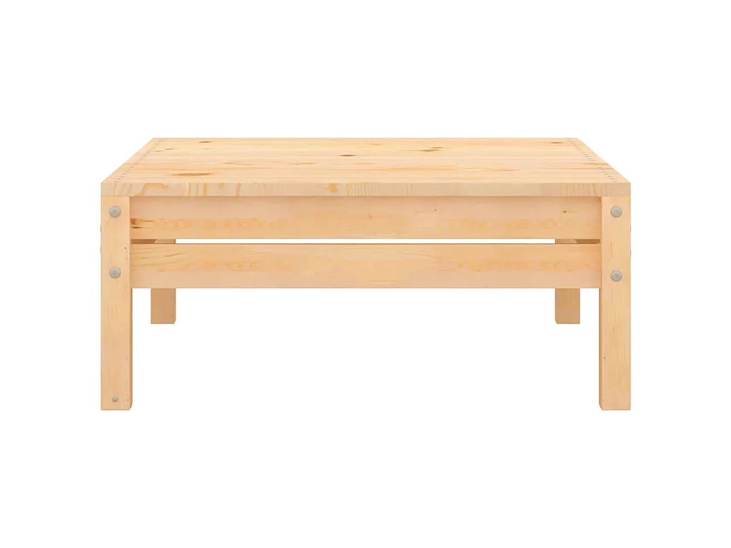 Juego de muebles de jardín 4 piezas madera maciza de pino