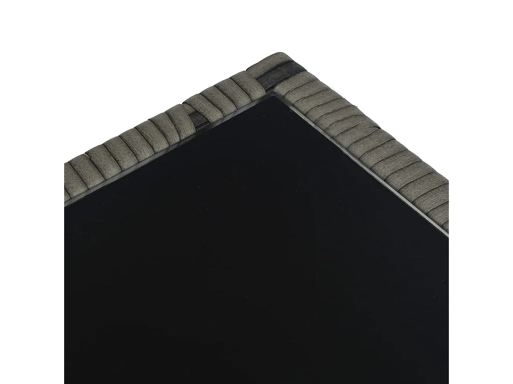 Ensemble de bistro 3 pcs avec coussins Résine tressée Gris