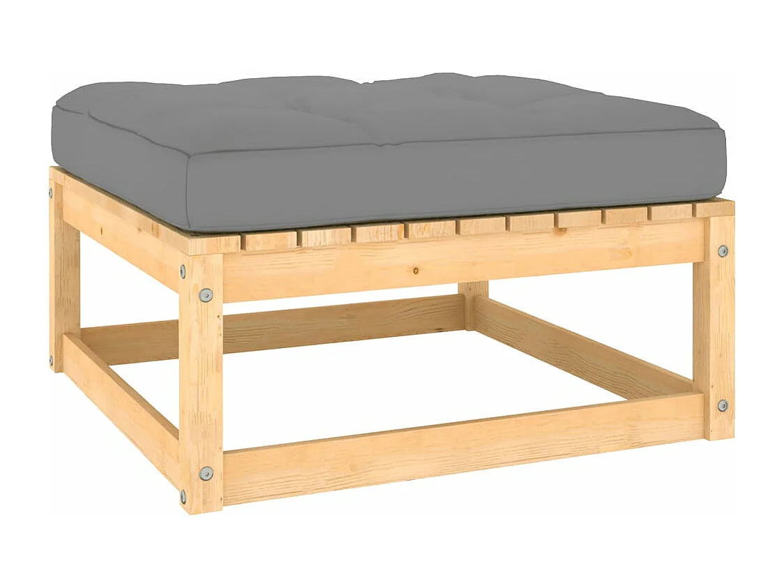 Salon de jardin 6 pcs avec coussins Bois de pin massif