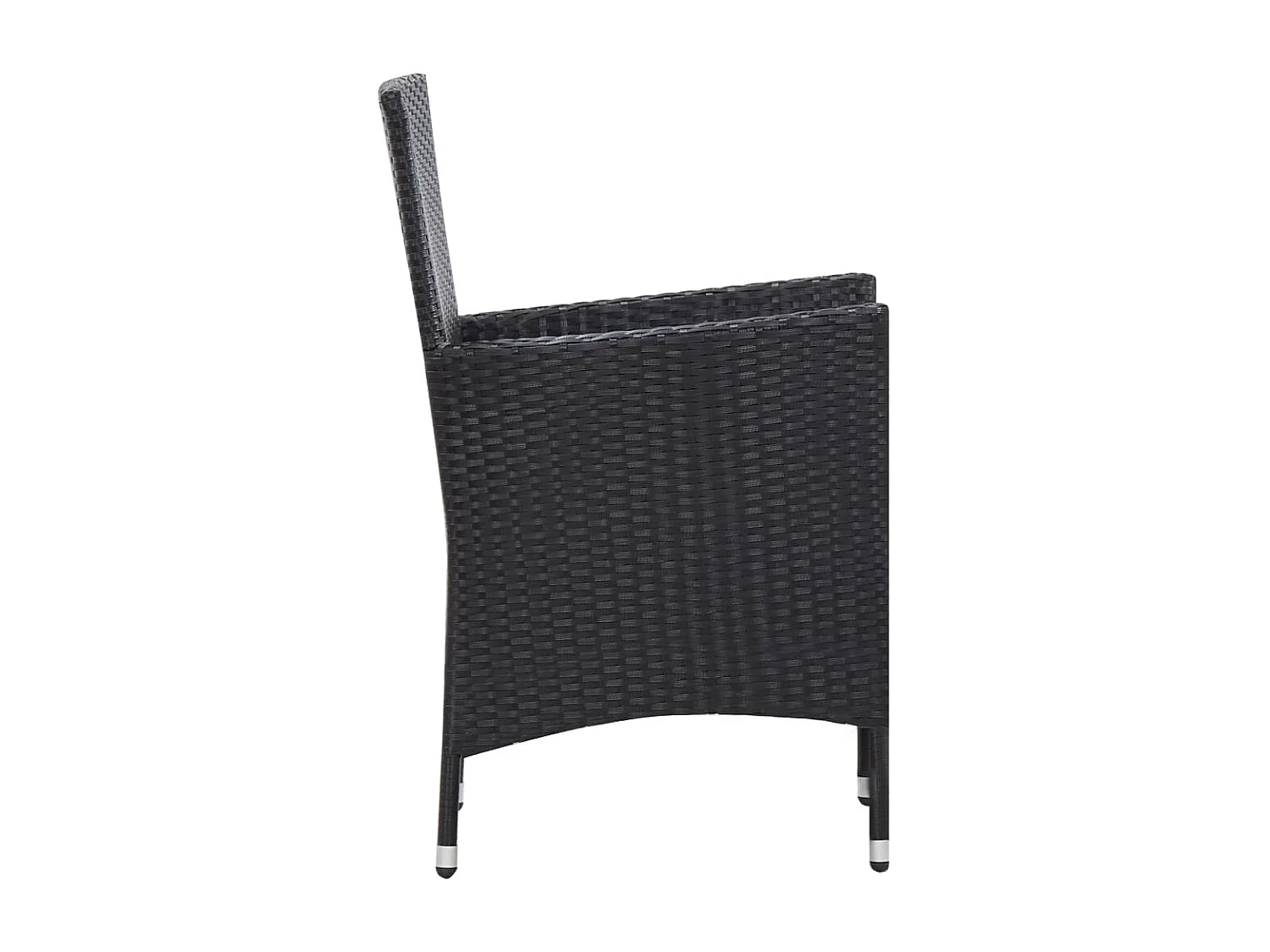 7-delige Tuinset poly rattan zwart