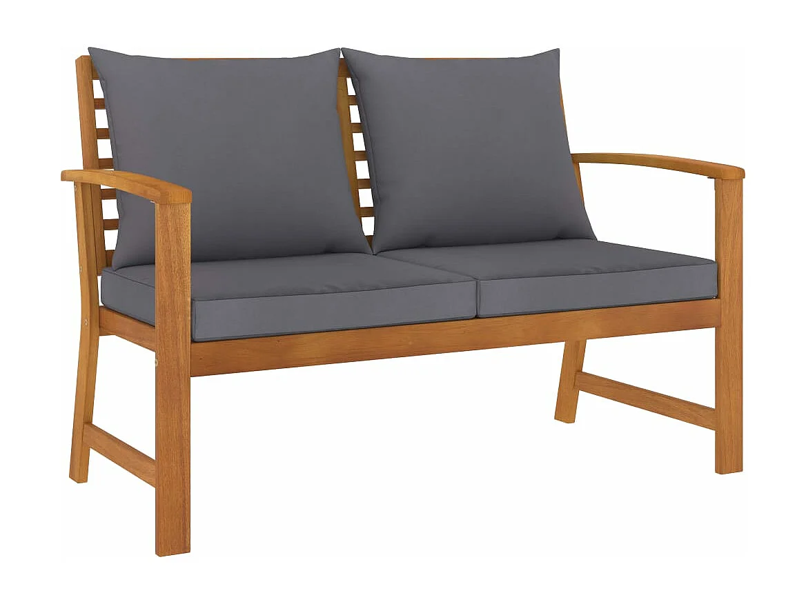 Set Divani da Giardino 3 pz con Cuscini in Massello di Acacia