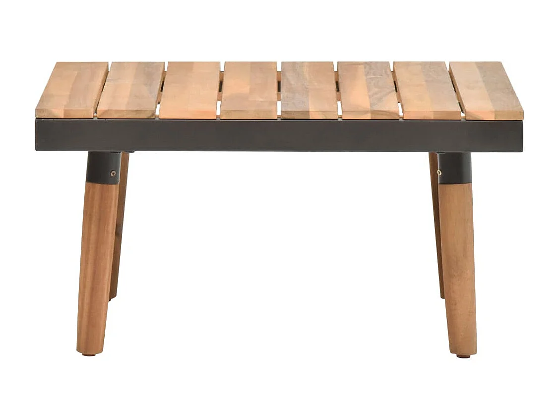 Salon de jardin 4 pcs avec coussins Bois d'acacia solide