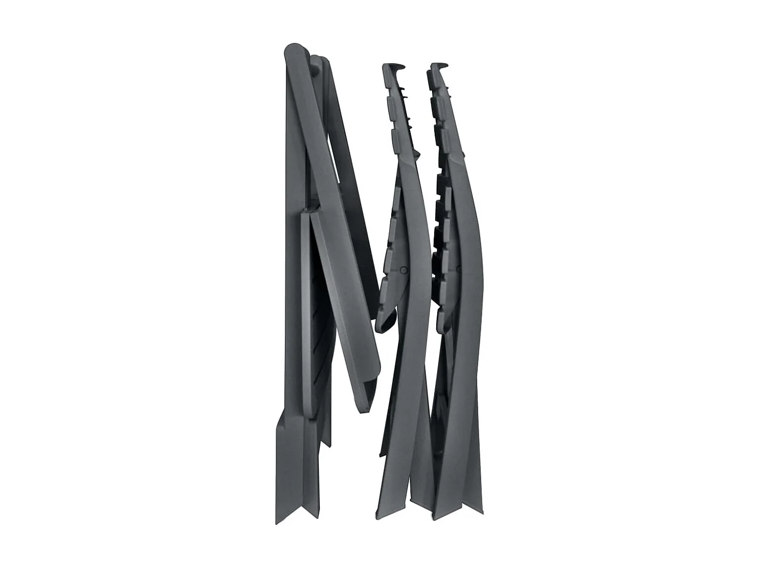 Ensemble de bistro pliable 3 pcs Plastique Anthracite