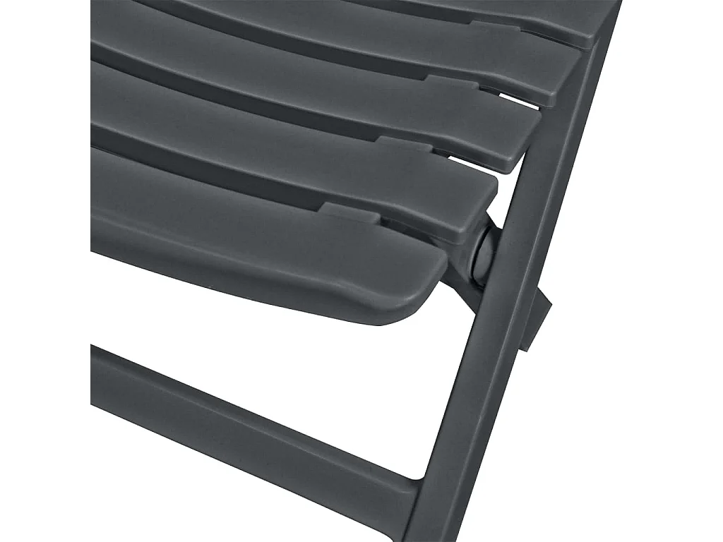 3-tlg. Bistro-Set Klappbar Kunststoff Anthrazit