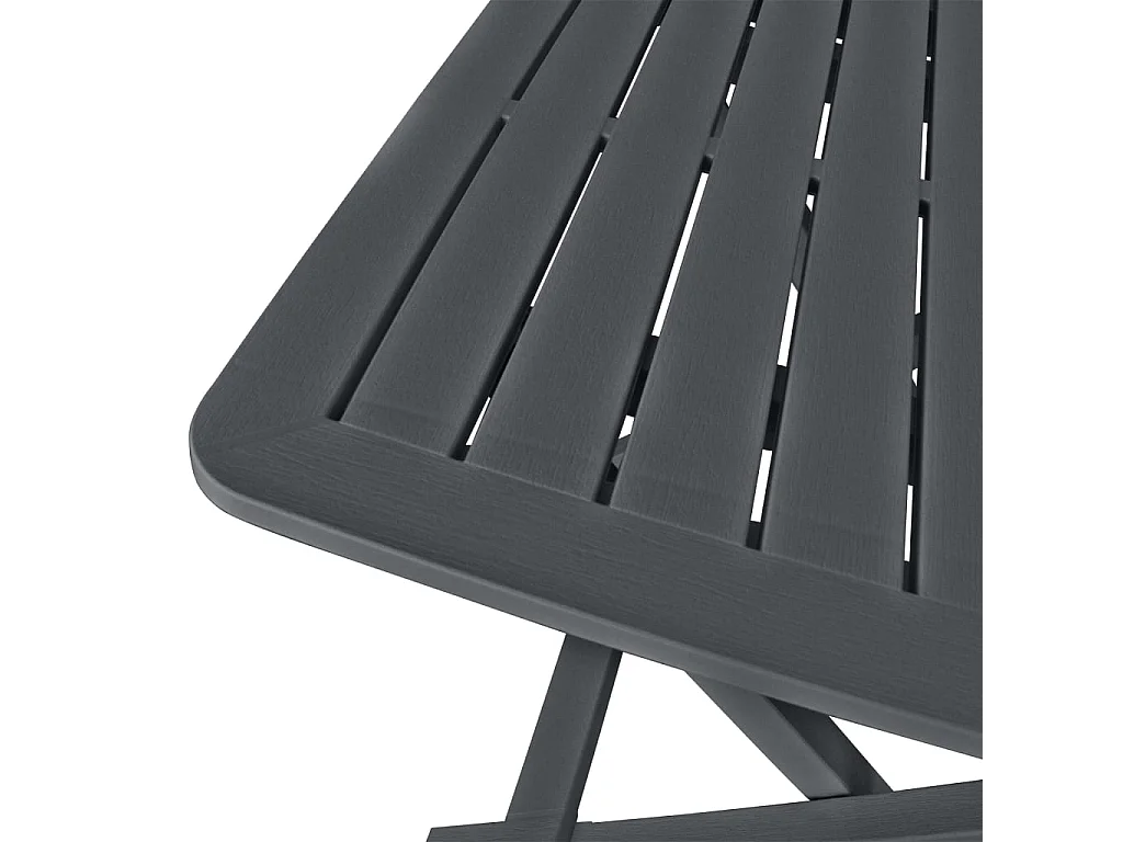 3-tlg. Bistro-Set Klappbar Kunststoff Anthrazit