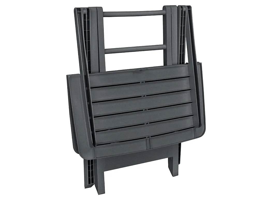 3-tlg. Bistro-Set Klappbar Kunststoff Anthrazit