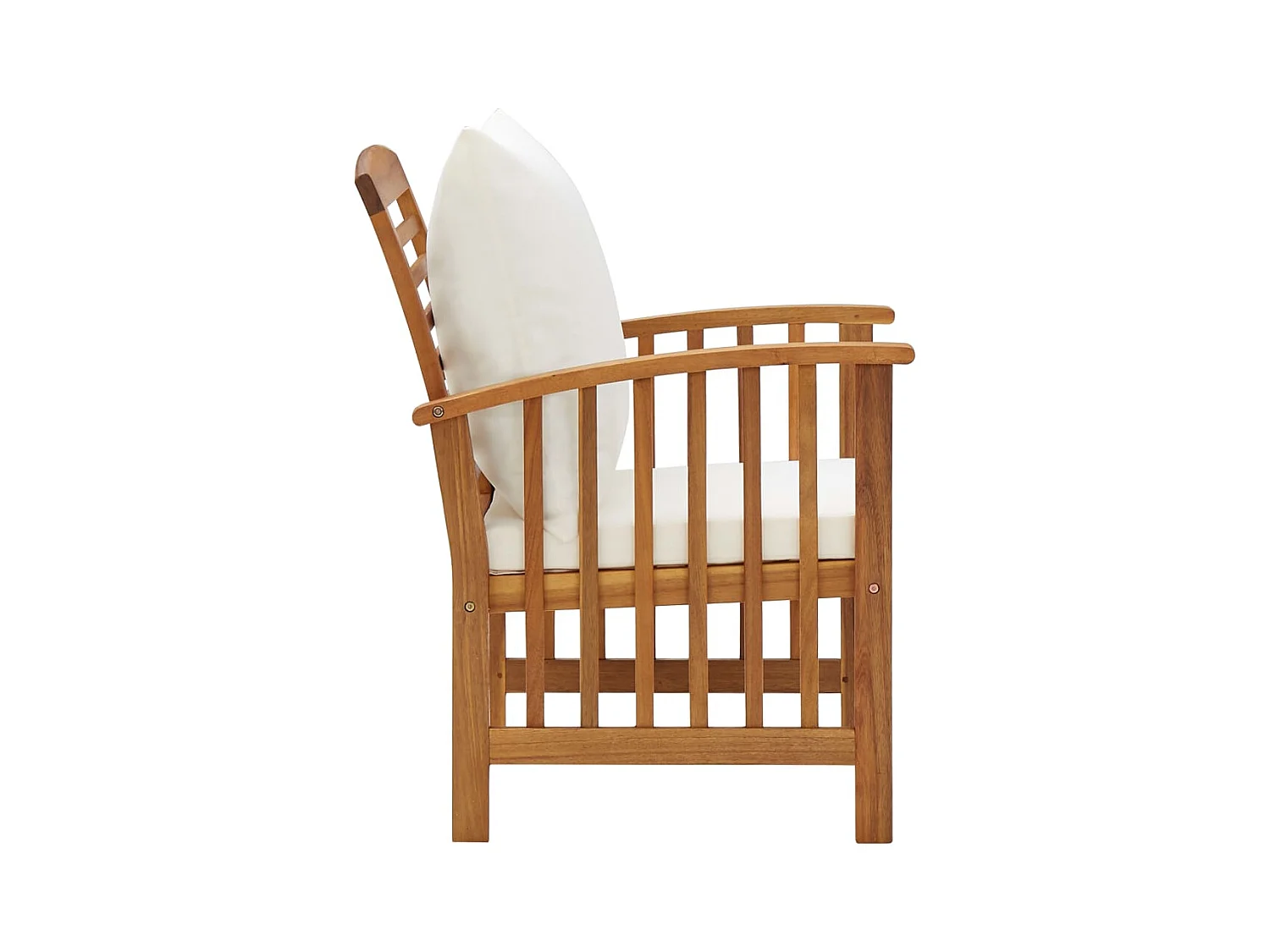 4-tlg. Garten-Lounge-Set mit Auflagen Massivholz Akazie