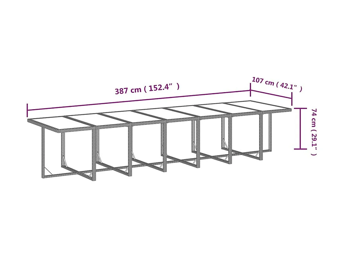 Ensemble à manger de jardin coussins 19 pcs Résine tressée Noir
