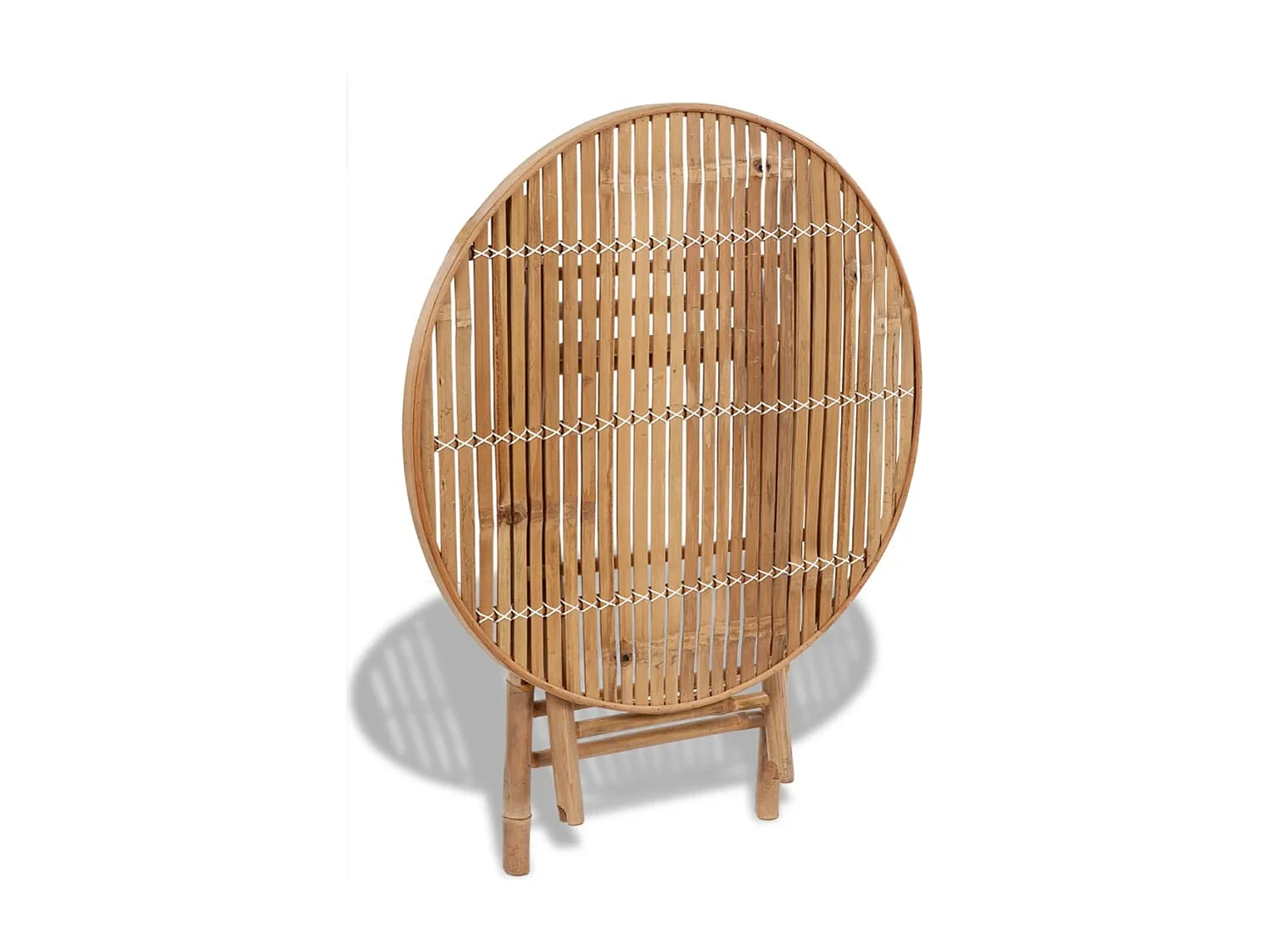 Set da Pranzo da Giardino 5 pz Pieghevole in Bambù