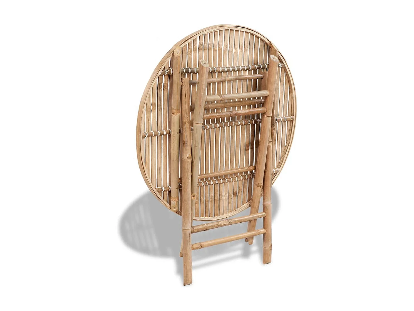 Ensemble à manger d'extérieur pliable 5 pcs Bambou