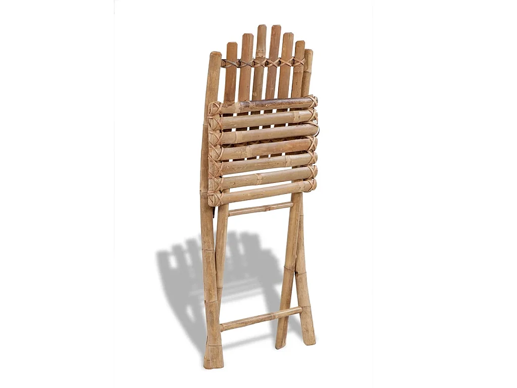 Ensemble à manger d'extérieur pliable 5 pcs Bambou