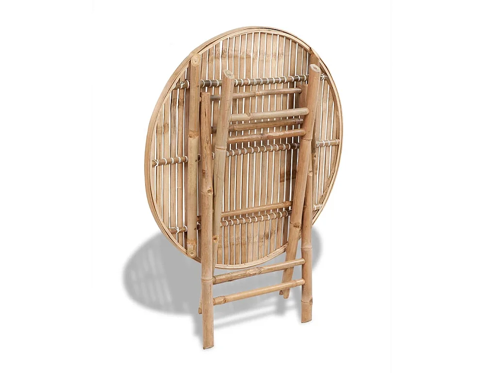Ensemble à manger d'extérieur pliable 5 pcs Bambou