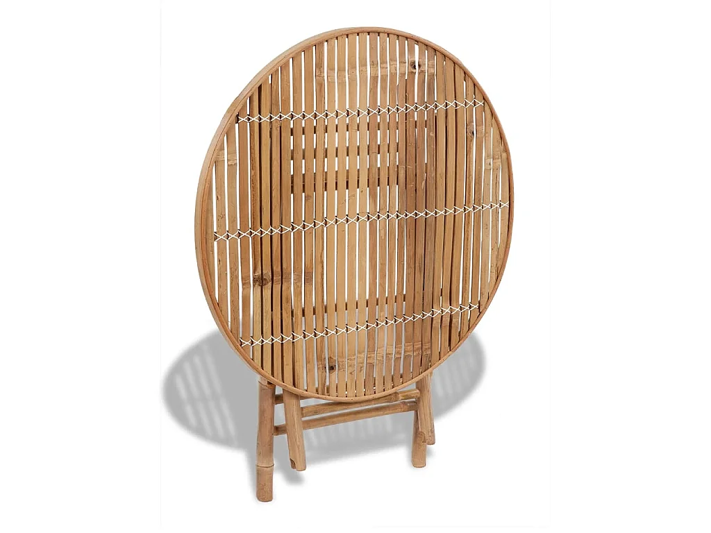 Ensemble à manger d'extérieur pliable 5 pcs Bambou