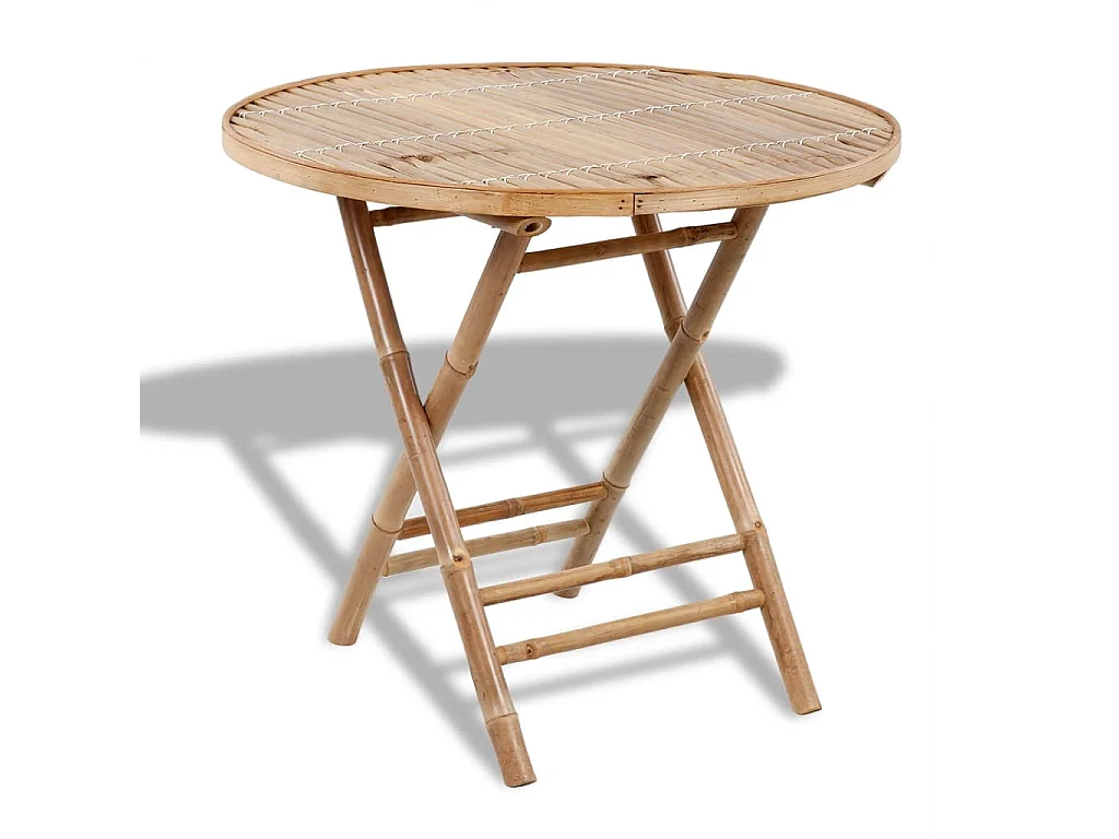 Ensemble à manger d'extérieur pliable 5 pcs Bambou