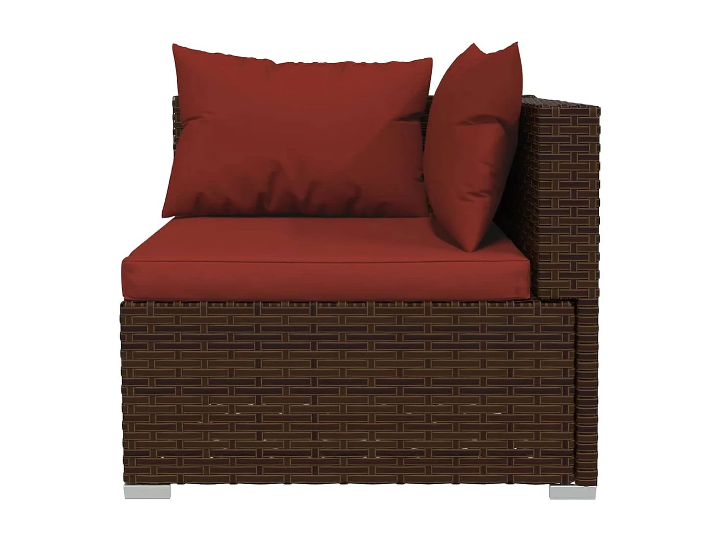 Set de muebles de jardín 11 pzas cojines ratán sintético marrón