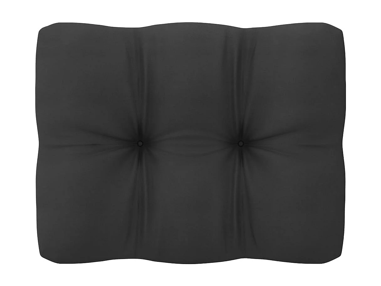 10 pcs conjunto lounge jardim c/ almofadões pinho maciço preto