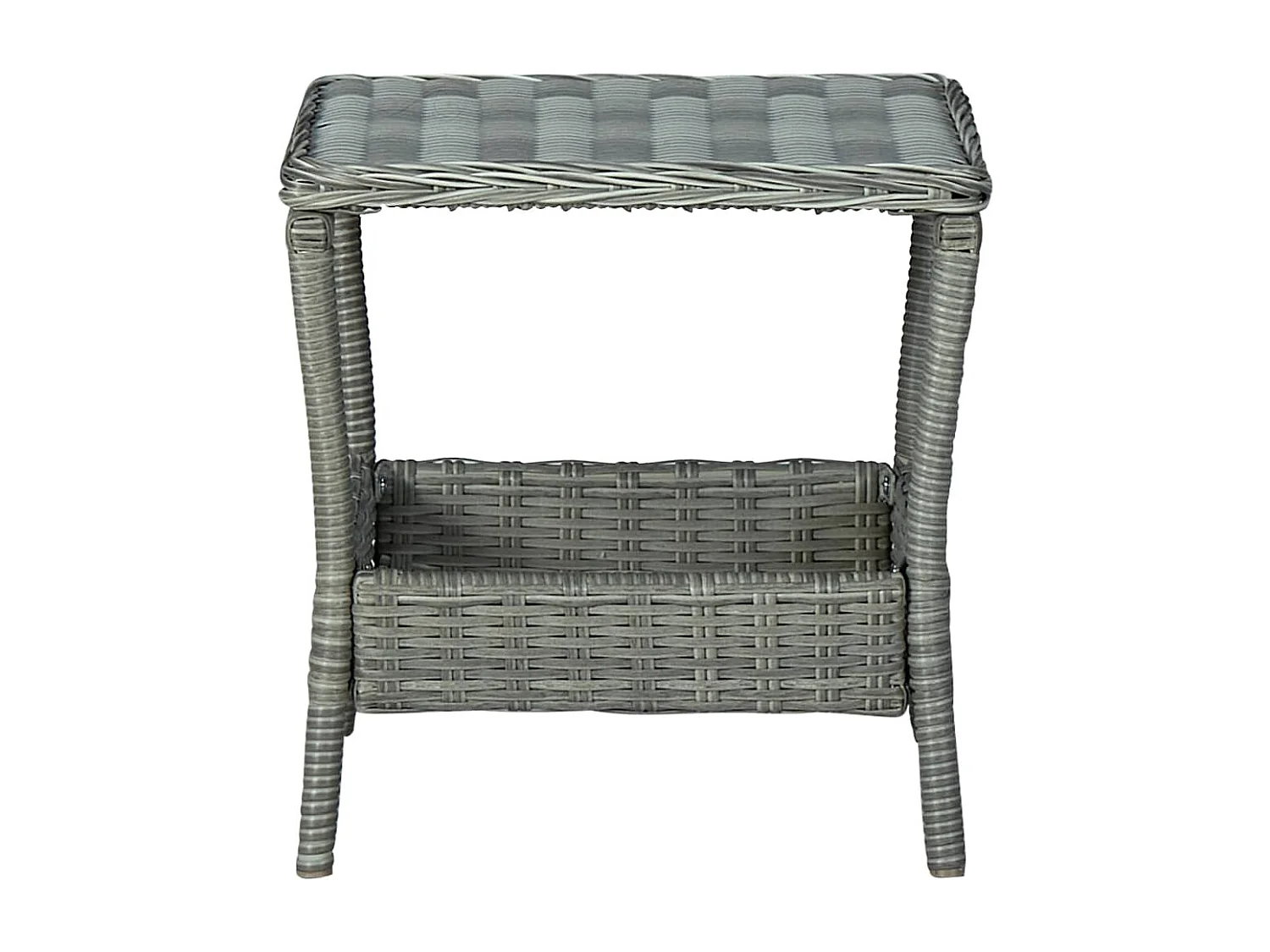 3-delige Loungeset met kussens poly rattan lichtgrijs