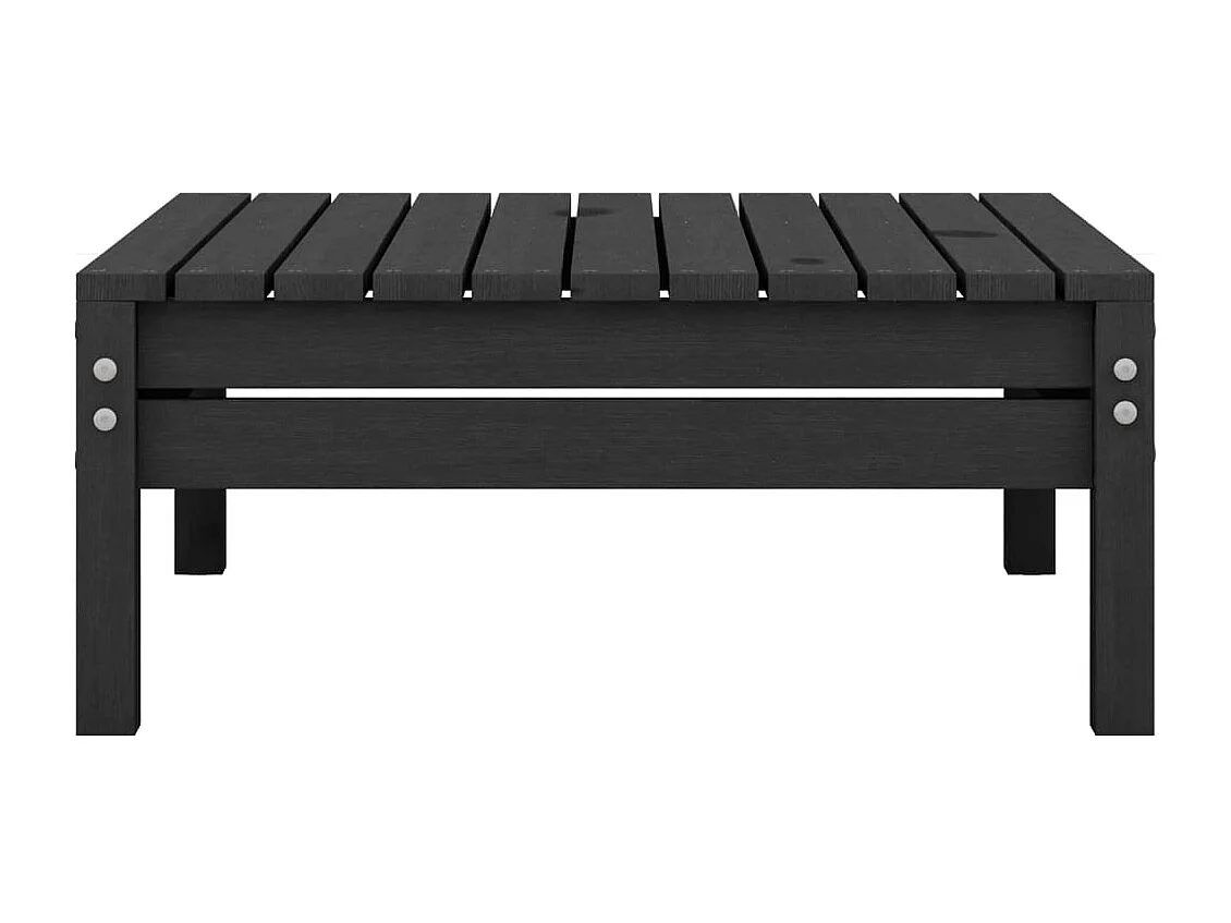 8 pcs conjunto lounge de jardim pinho maciço preto