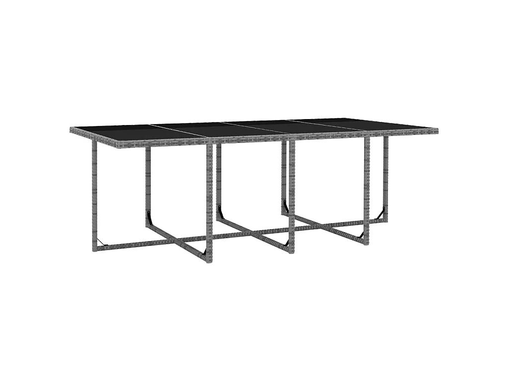 Set da Pranzo da Giardino 13 pz e Cuscini Polyrattan Antracite
