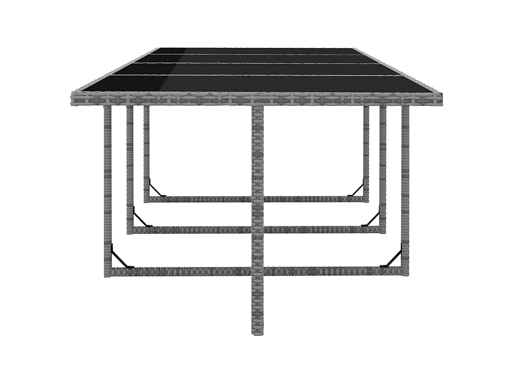 Set da Pranzo da Giardino 13 pz e Cuscini Polyrattan Antracite