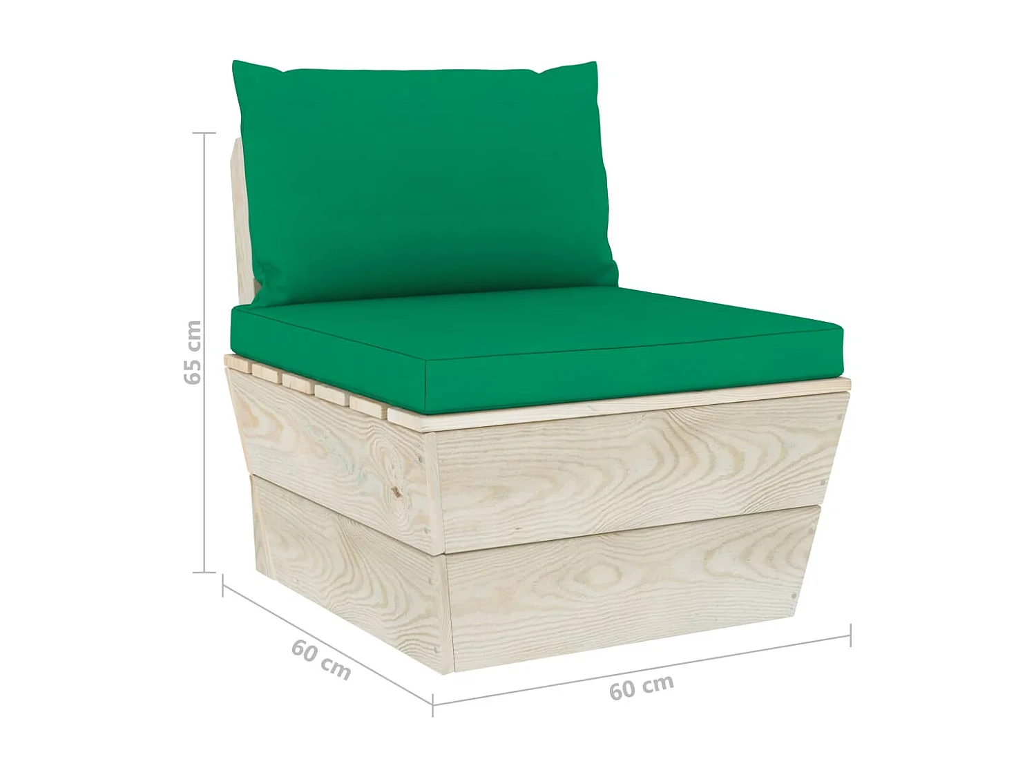 Set Divani da Giardino su Pallet 9 pz con Cuscini Legno Abete