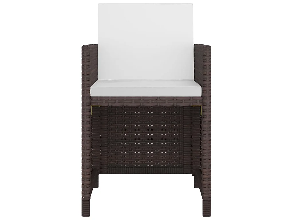 Ensemble à manger d'extérieur et coussins 13 pcs Résine tressée