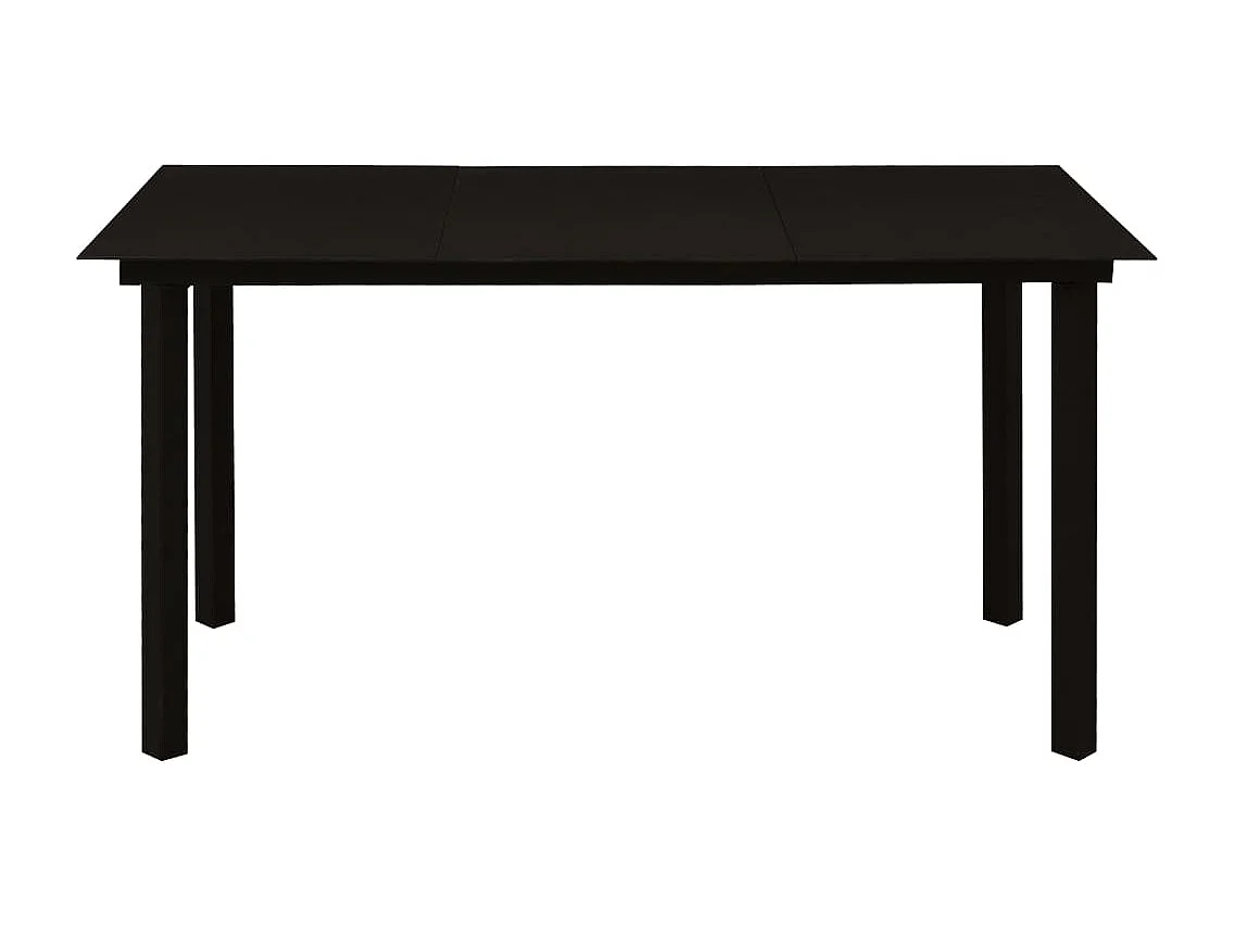 Ensemble à manger de jardin 5 pcs Corde en coton et acier Noir