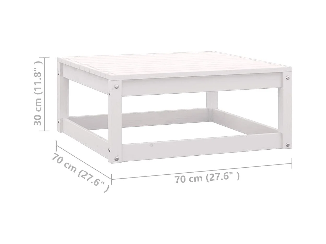 14-delige Loungeset met kussens massief grenenhout wit