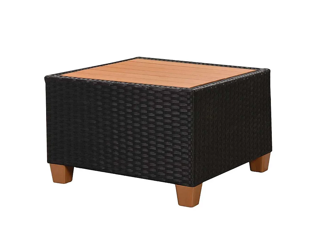 Set Divani da Giardino 4 pz con Cuscini in Polyrattan Nero