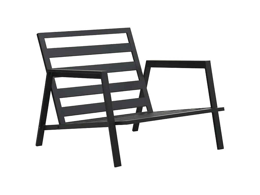5-delige Loungeset met kussens aluminium donkergrijs