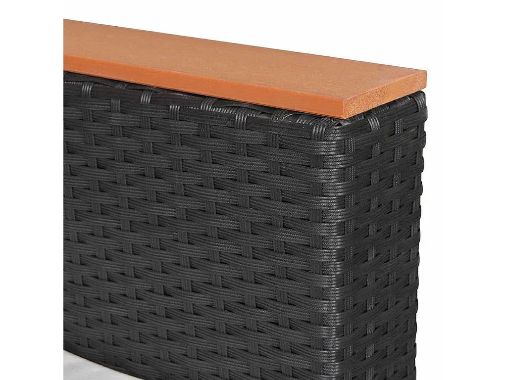 Set Divani da Giardino 8 pz con Cuscini in Polyrattan Nero