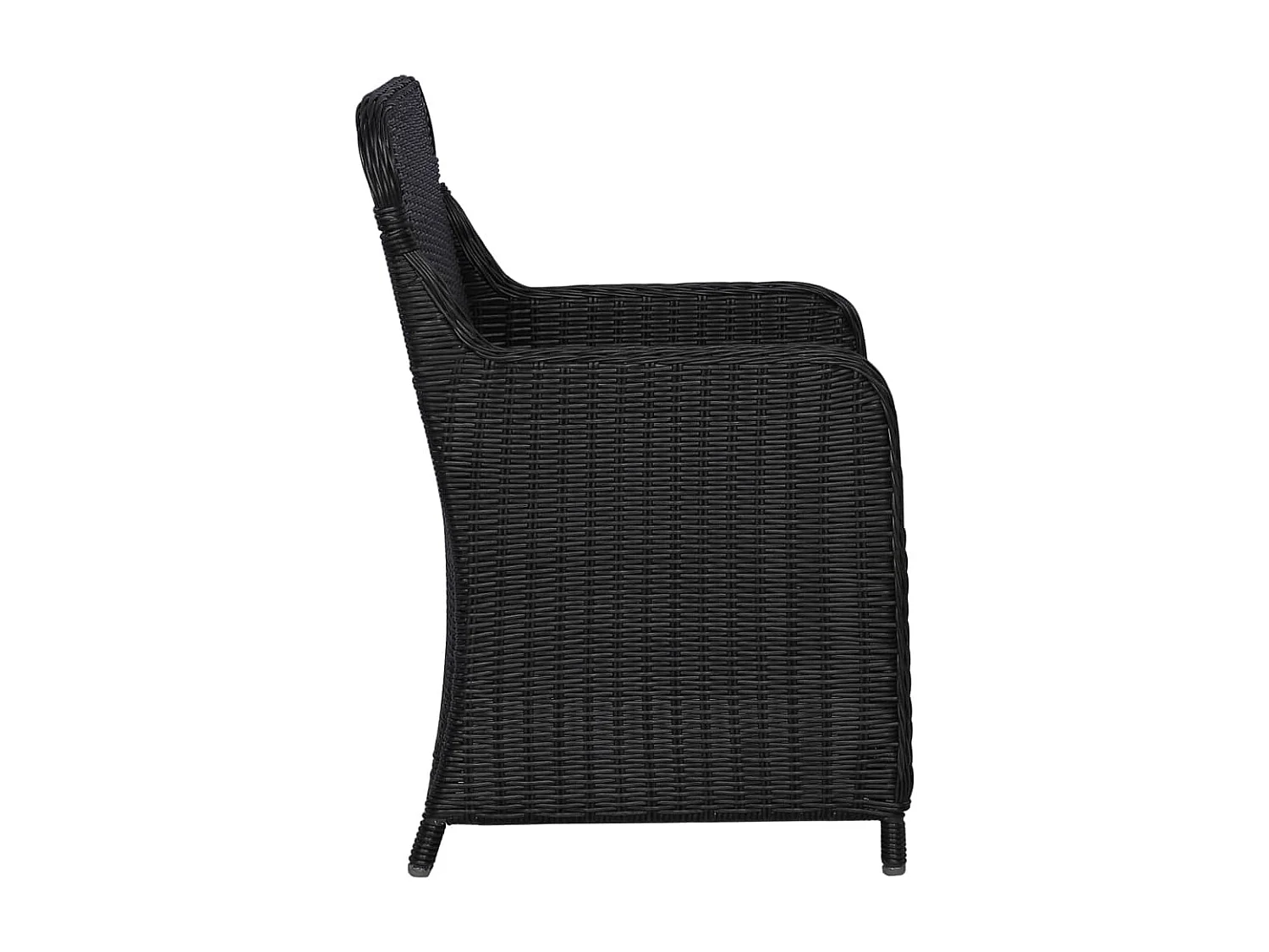 Ensemble à manger de jardin 9 pcs Résine tressée Noir