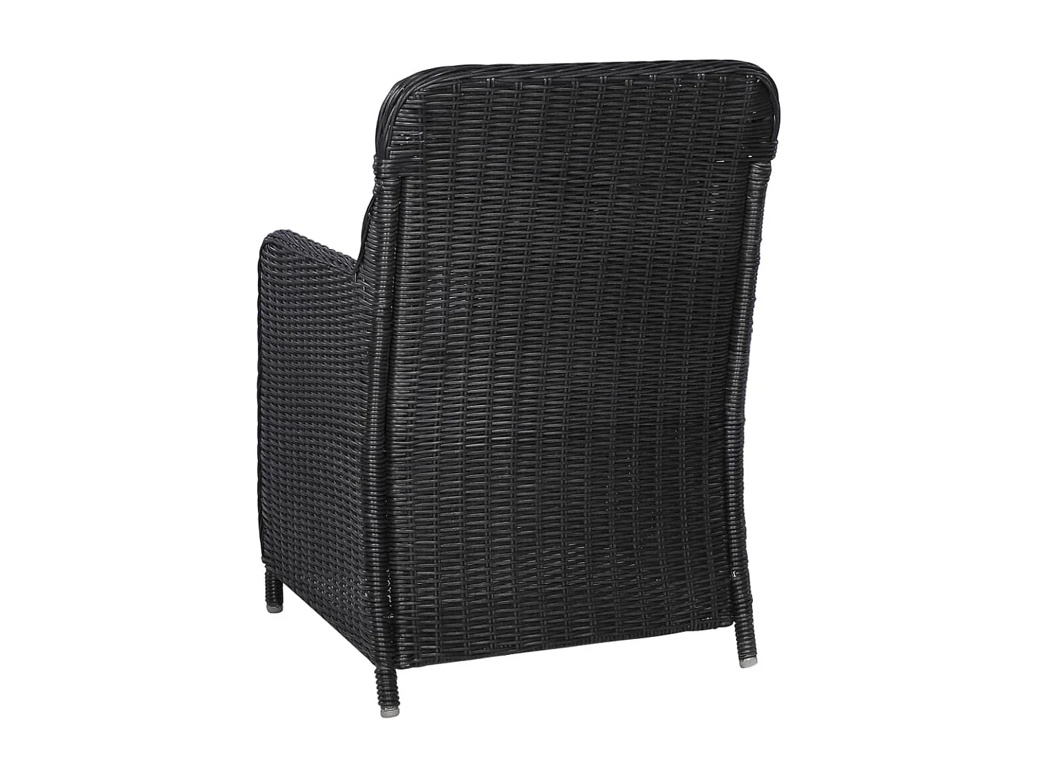 Ensemble à manger de jardin 9 pcs Résine tressée Noir