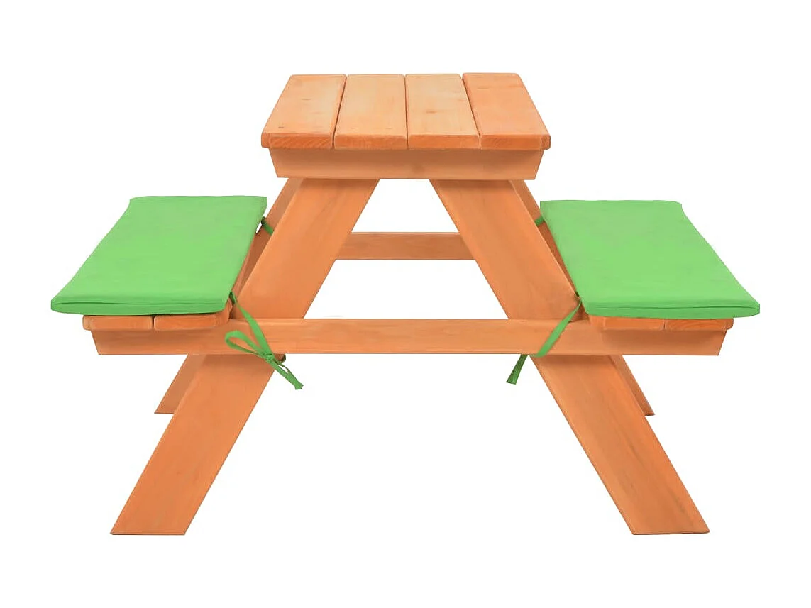 Table de pique-nique pour enfants avec bancs 89x79x50 cm Sapin
