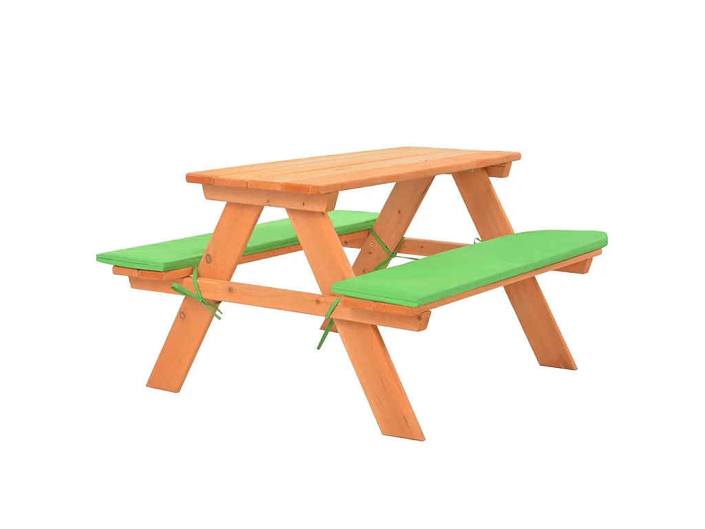 Table de pique-nique pour enfants avec bancs 89x79x50 cm Sapin
