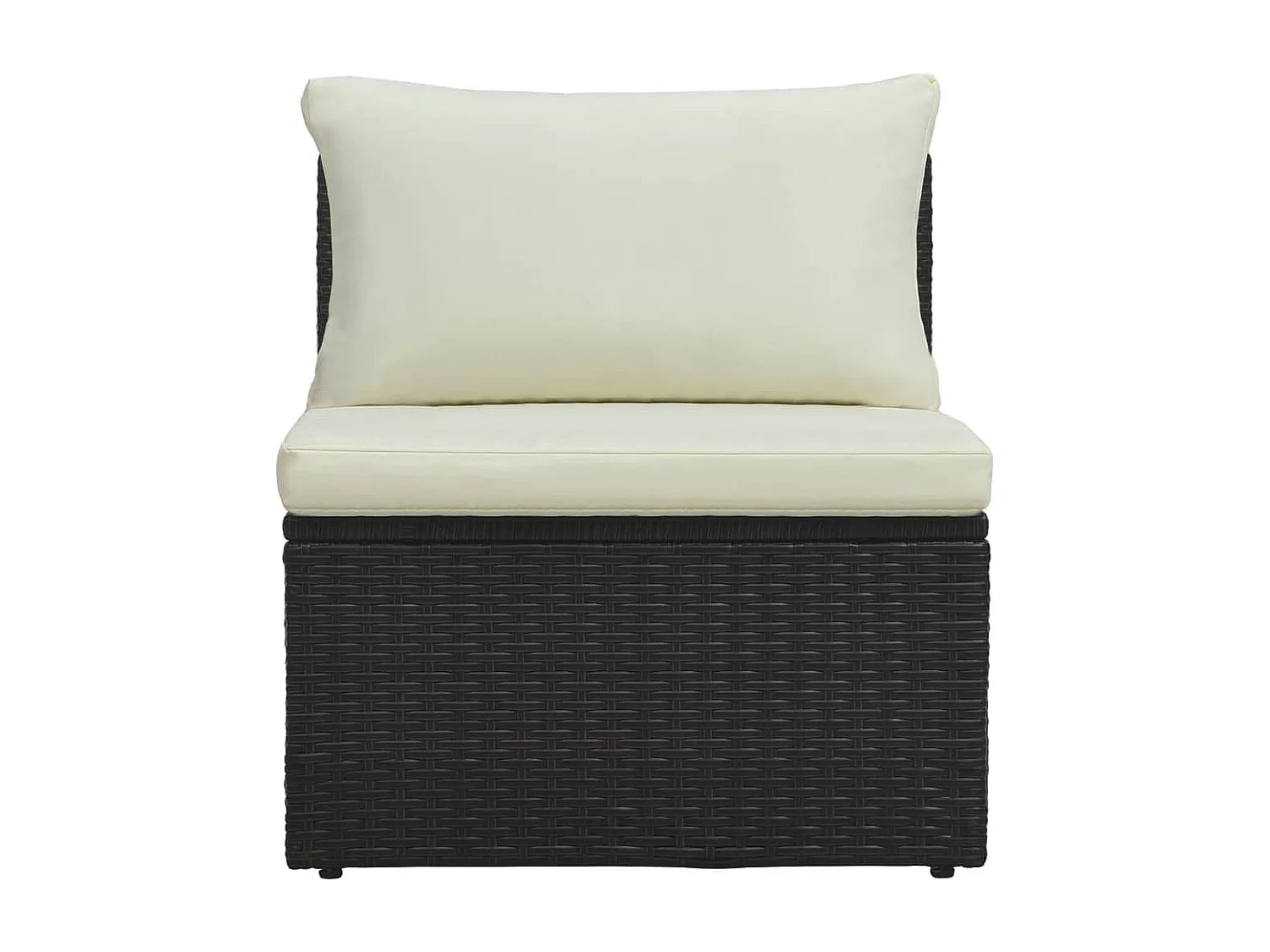 6-tlg. Garten-Lounge-Set mit Auflagen Poly Rattan Braun