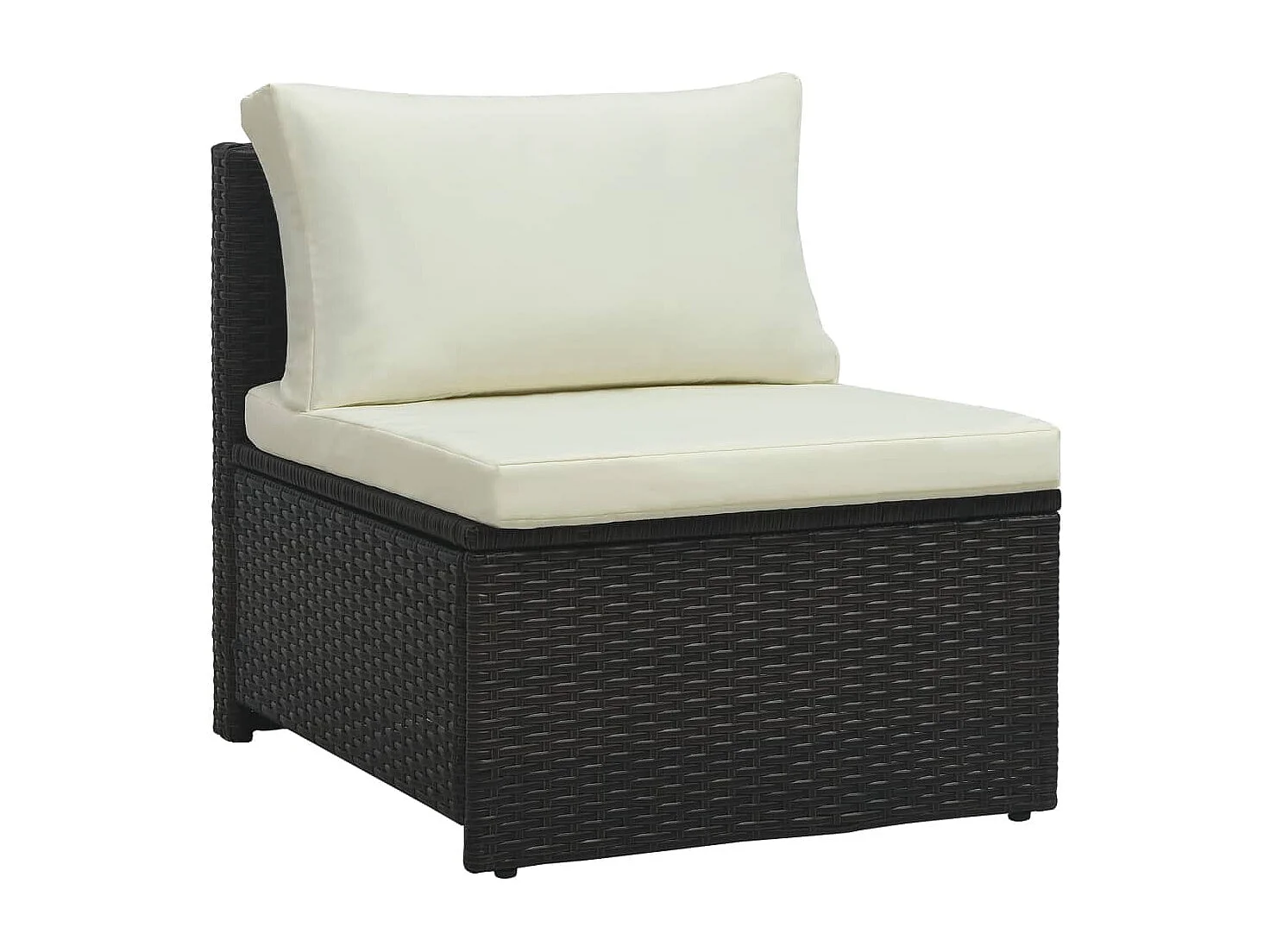 Salon de jardin 6 pcs avec coussins Résine tressée Marron