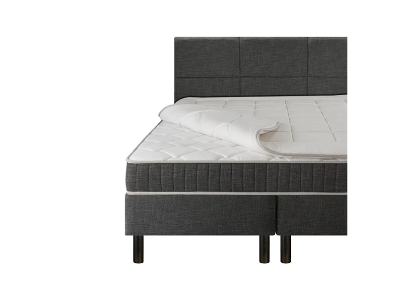 Ensemble Epeda Enchanteur Gris Chiné 200x200 - Double Sommier