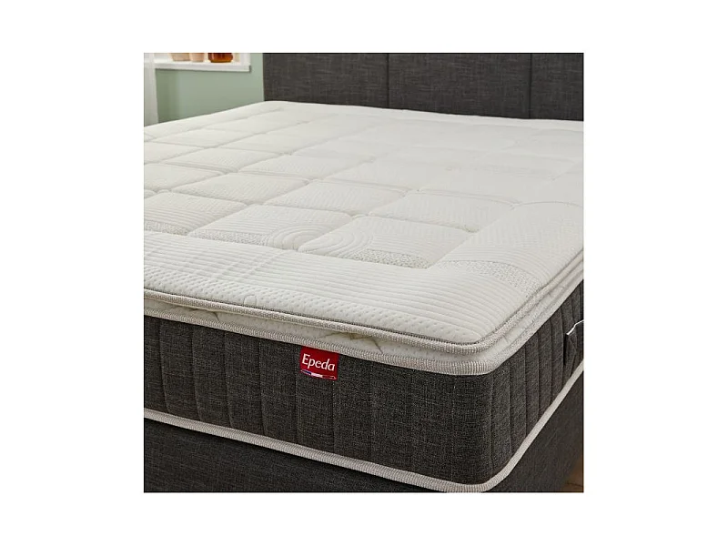 Ensemble Epeda Enchanteur Gris Chiné 200x200 - Double Sommier