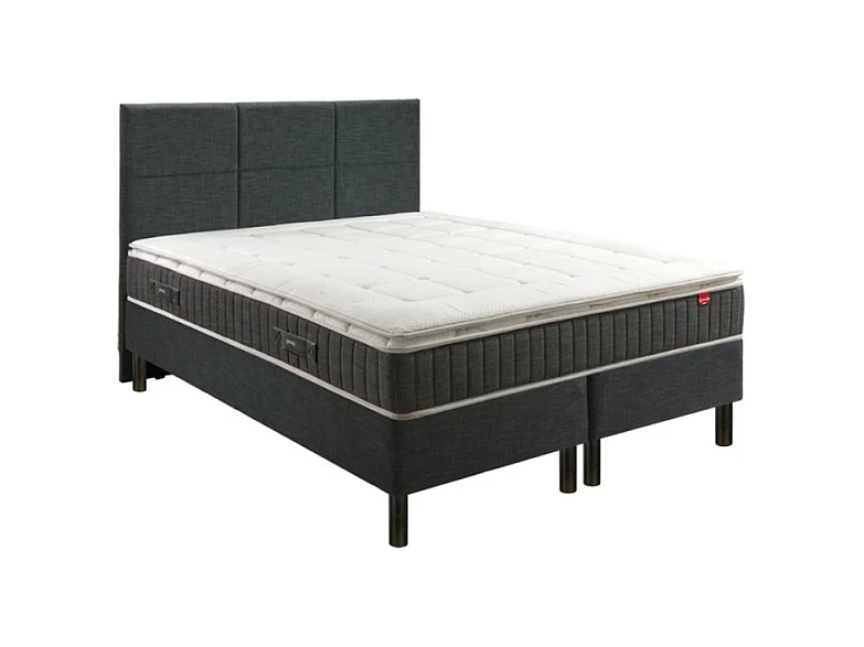 Ensemble Epeda Enchanteur Gris Chiné 160x200 - Double Sommier