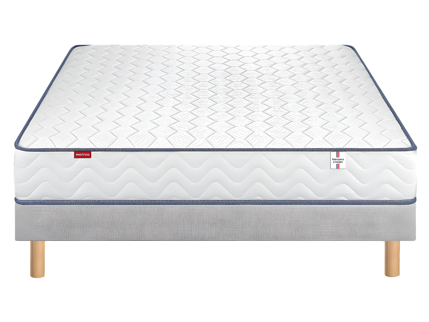 Ensemble Merinos KEEP SMILING Gris Chiné 160x200