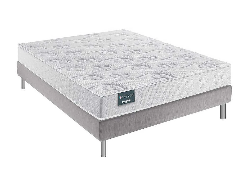 Ensemble Dunlopillo LILA Sommier Confort Ferme 90x190